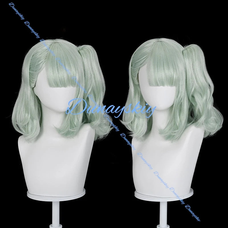 Zenless Zone Zero Virtual Idol Chinatsu Remi Cosplay Wig Game Zenless Zone Zero Cosplay Women 40cm Light Green Ponytail Wig