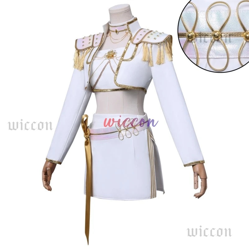 Huntrix Kpop Demon Hunters Mira Cosplay Costume Wig WHAT IT SOUNDS LIKE Stage Performance Costume Shiny Girls Roleplay Outfits