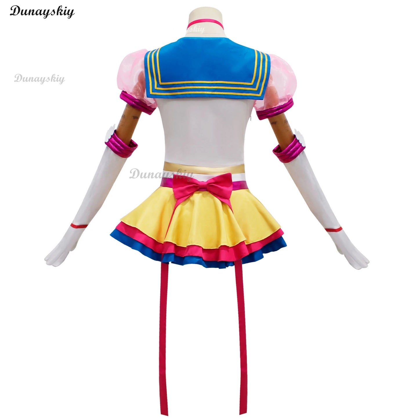 Anime JK Sailor Cosplay Costume Wig Tsukino Usagi Uniform Dress Outfits Cosplay Yellow Wig Halloween Carnivl Party Women