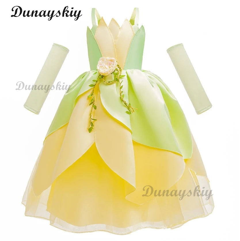 Fancy Girl Flower Fairy Tinker Green Wing Dress Bell Halloween Peter Pan Elf Cosplay costumes Masquerade Party Gowns