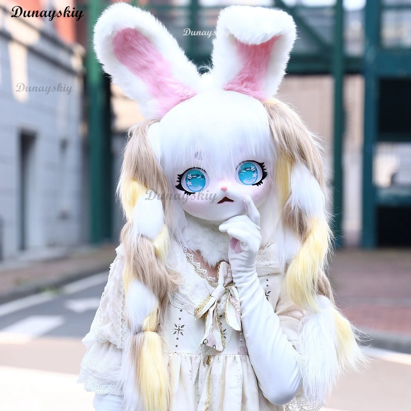 Fursuit Cosplay Headset Furry Rabbit Beast Mask Cosplay Costume Paw Cute Head Base Comiket Furry Kig Kigurumi Animal Cat Costume