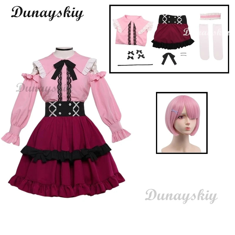 Re:zero Rem Cosplay Dresses Ram Cosplay Costume Re: Life A Different World From Zero Disarmed Mine Girl Cute Princess Dress Sets
