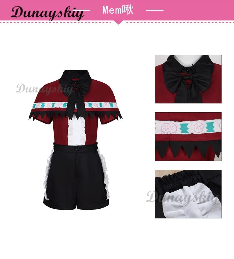 Hoshino Ruby/Arima Kana/Memu Cho Cosplay Costume Cape Style Anime Oshi No Ko B-Komachi Stage Dress Wig Halloween Party Women
