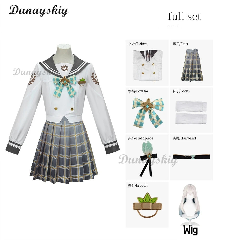 Game New Firefly Honkai：Star Rail cospaly costume JK dress shirt wig brooch socks prop set Halloween sweet women man uniform