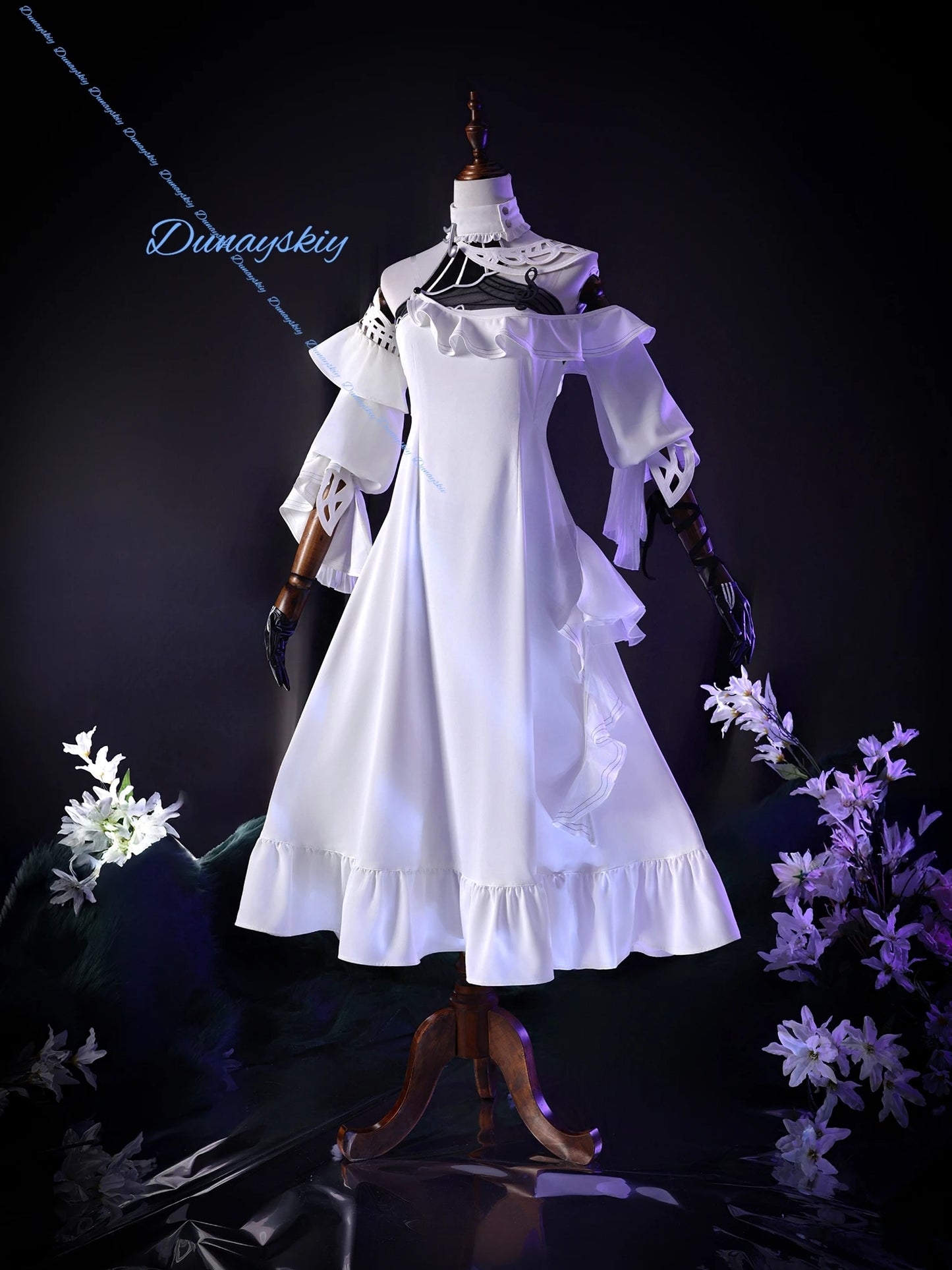 Anime Game Wuthering Waves Phrolova Suit Gorgeous White Dress Uniform Cosplay Costume Wig Halloween Party Outfit Women