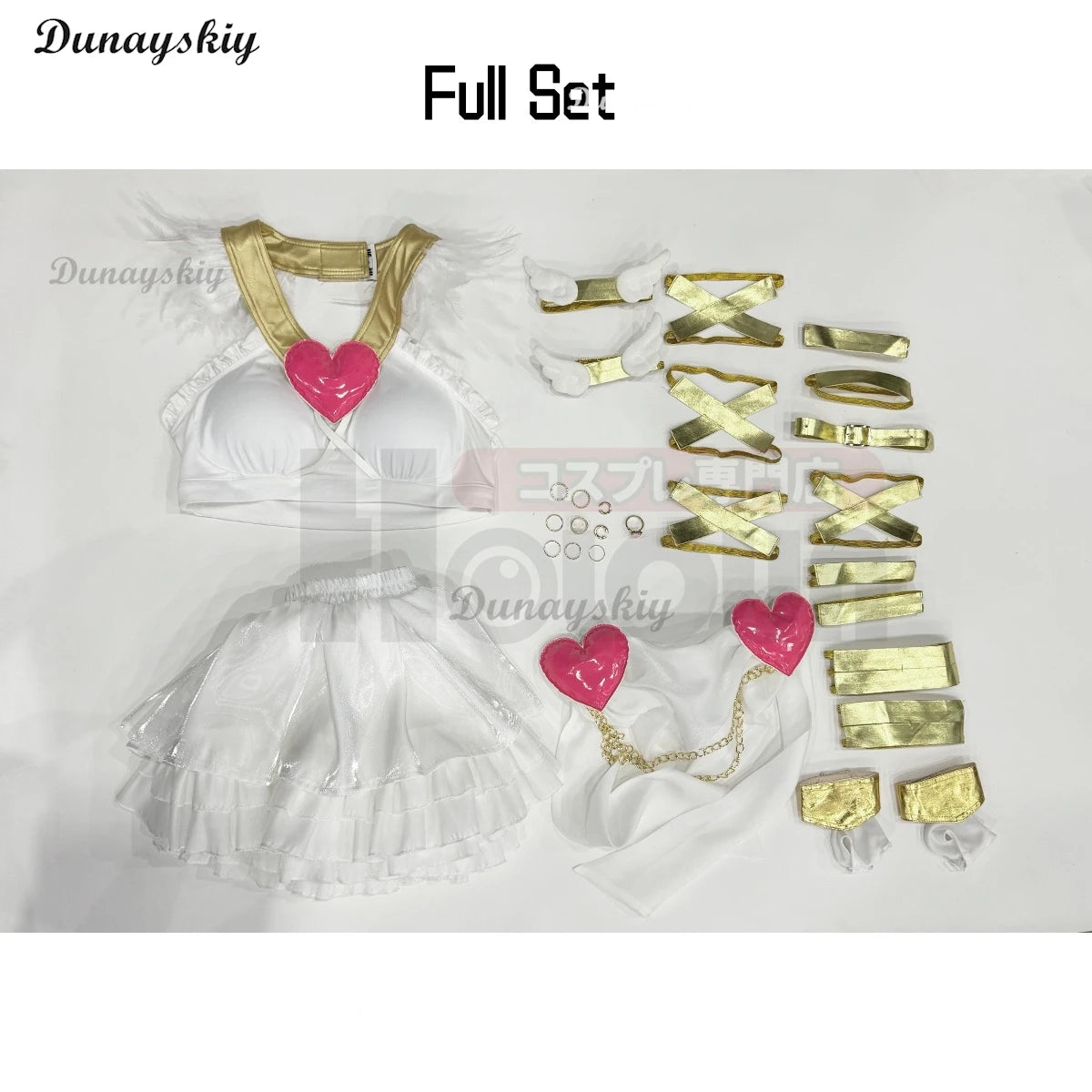 Panty Anarchy White Dress Anime Panty & Stocking Garterbelt Sexy Cosplay White Costume Wig Top Skirt Cos Convention Halloween