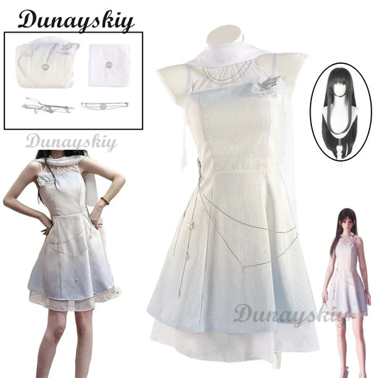 Game Love and Deepspace Cosplay Costume Fashion Role Playing White Cute Dress for Women Comic Con Party Clothes Halloween Suit