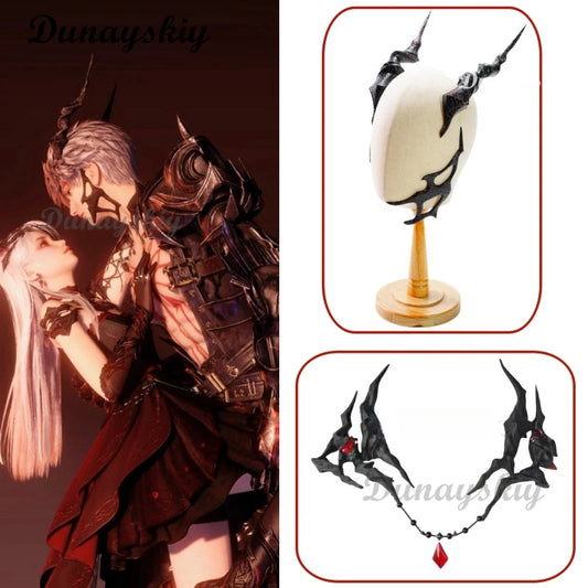 Love and Deepspace Sylus Cosplay Dragon Horn Mask Headwear Clothes Game Qinche Game Halloween Couple Cosplay Decors Accessories
