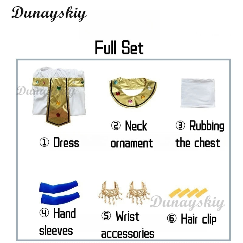 Ankha Cosplay Costumes Egyptian Queen Dresses Game Animal Crossing Role Play Uniform Halloween Carnival Dressing For Women