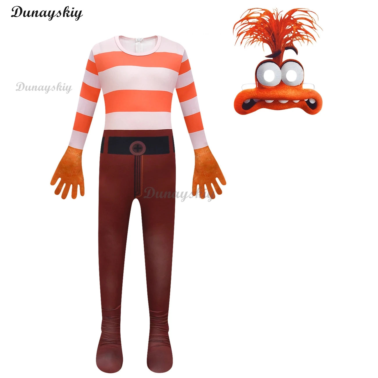 Movie Inside Cartoon Out 2 Anxiety Cosplay Jumpsuits Boys Sweatshirt Hoodies + Pants Set Children Clothes Customized