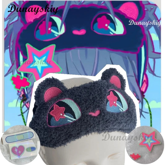 Till Anime Alien Stage Cosplay Costumes Eye Cover Unisex Warm Sleeping Mask Silver Grey Hair Men cosplay anime Stage Show Set