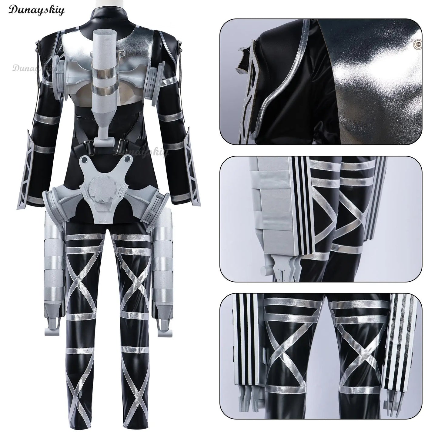 Anime AOT The Final Season 4 Team Uniform Eren Levi Cosplay Costume Harness Armor Halloween Costume