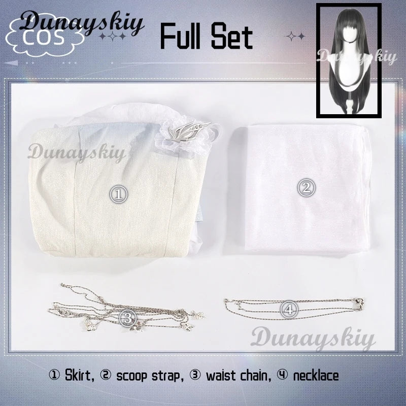 Game Love and Deepspace Cosplay Costume Fashion Role Playing White Cute Dress for Women Comic Con Party Clothes Halloween Suit