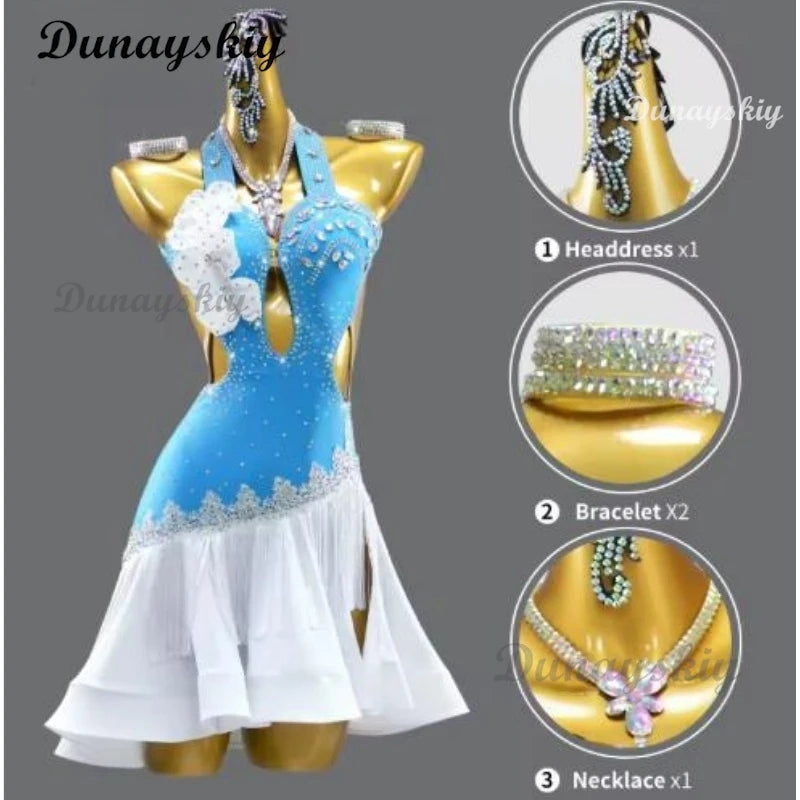 Latin Dance Cosplay Dress Women Samba Competition Costume Stage Clothes Girl Dancewear Female Parties Practice Prom Party Suit