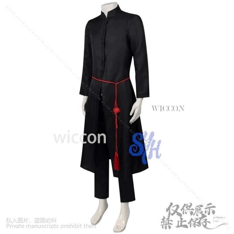 Anime Movie Kpop Demon Sajaboys Cosplay Jinu Boy Group Handsome Uniform Vampire Goth Punk Long Coat Korea Idol Halloween Suit