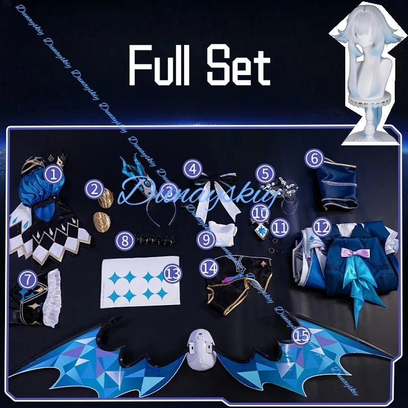 Honkai Star Rail Cerydra Game Cosplay Costume Wig Dress Uniform Wing Amphoreus For Women Girls Halloween Festival Party Props