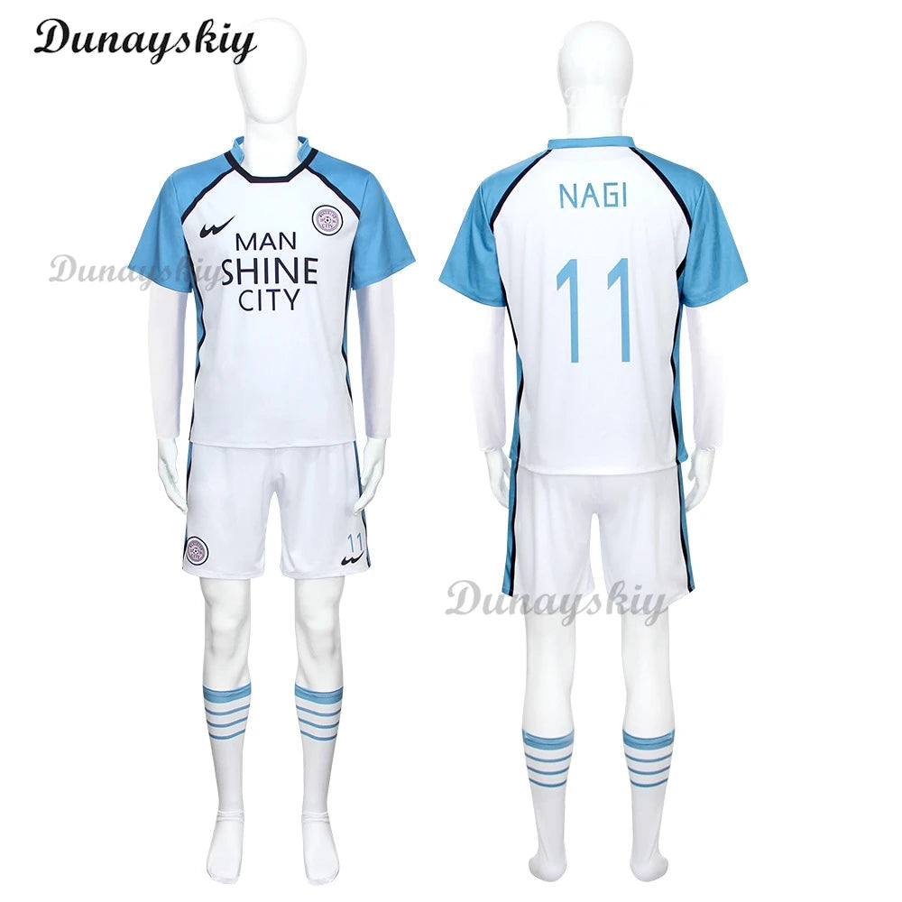 Japan Anime Blue Itoshi Sae Cosplay Costumes Shidou Ryuusei Sports Jersey Oliver Aiku Soccer Lock Jersey Football White Suit