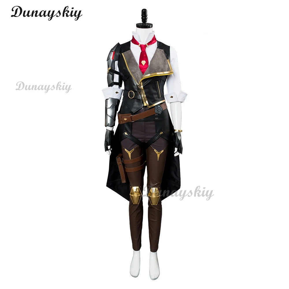 Game Overwatch Ashe Damage Hero Cosplay Costumes Wig Hat Elizabeth Caledonia "Calamity" Ashe Clothes Halloween Outfit Women