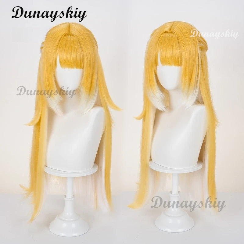 Zenless Zone Zero Ju Fufu Cosplay Wig Orange Long Hair Yunkui Summit Halloween Party for Women Girls Carnival Props Accessory
