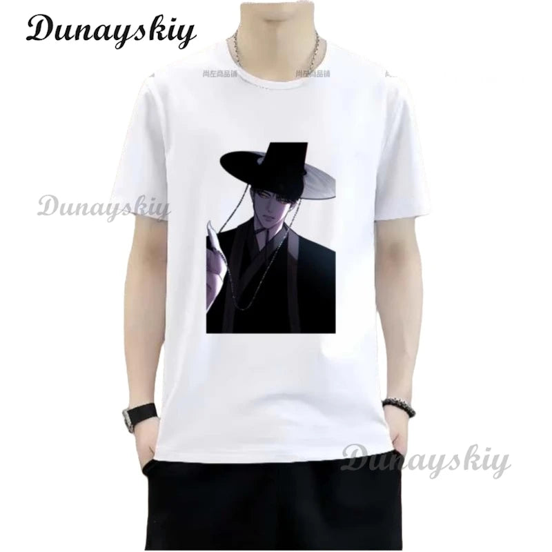 Vintage Washed T-Shirt Cosplay K Pop Demon Hunters Team Anime Simple T Shirts Popular Tshirt for Male Beach Aesthetic Print Top
