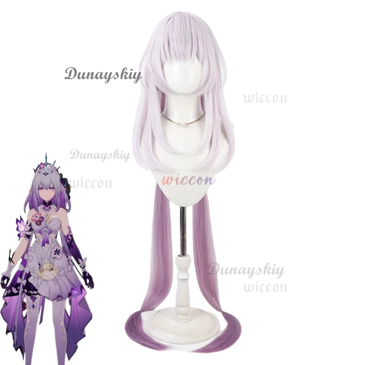 Game Honkai: Star Rail Castorice Cosplay Costume Purple White Dress Lolita Skirt Wig Adult Woman Sexy Cute Carnival Party Suit
