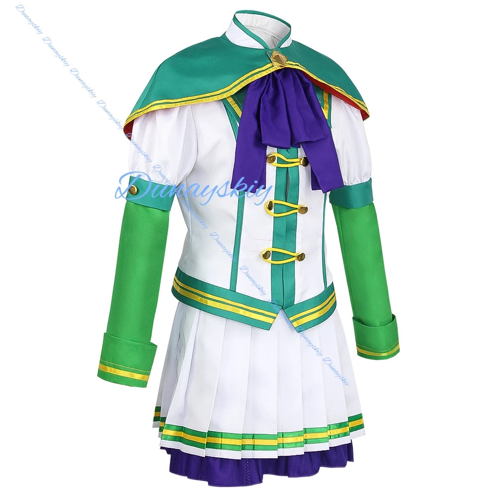 Anime Umamusume: Pretty Derby Silence Suzuka Cosplay Costume Wig Tail Headwear Women Girls Uniform For Halloween Party