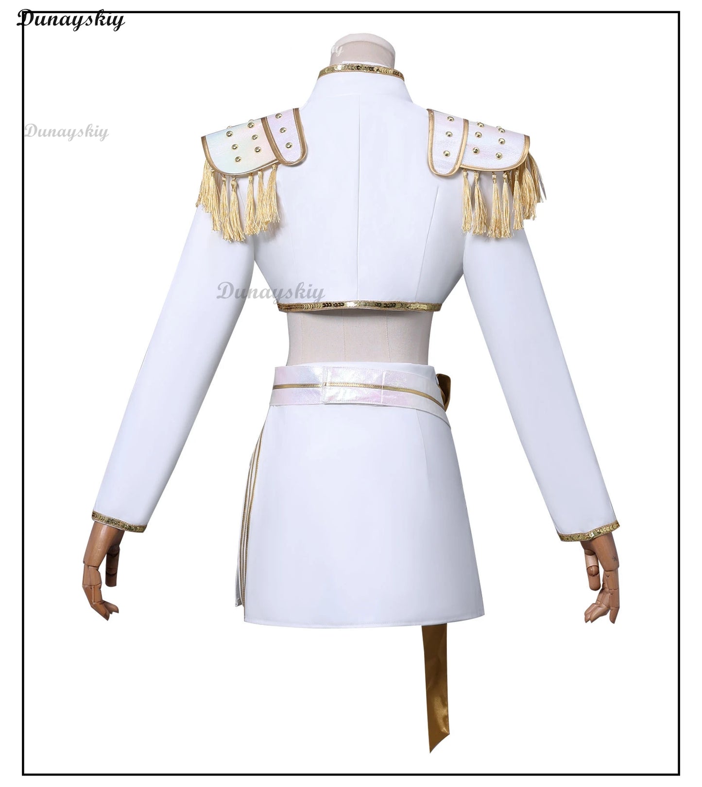 Mira KPop Cosplay Costume White Top Dress Wig Girls Demons Hunter Disguise Halloween Carnival Party Clothing