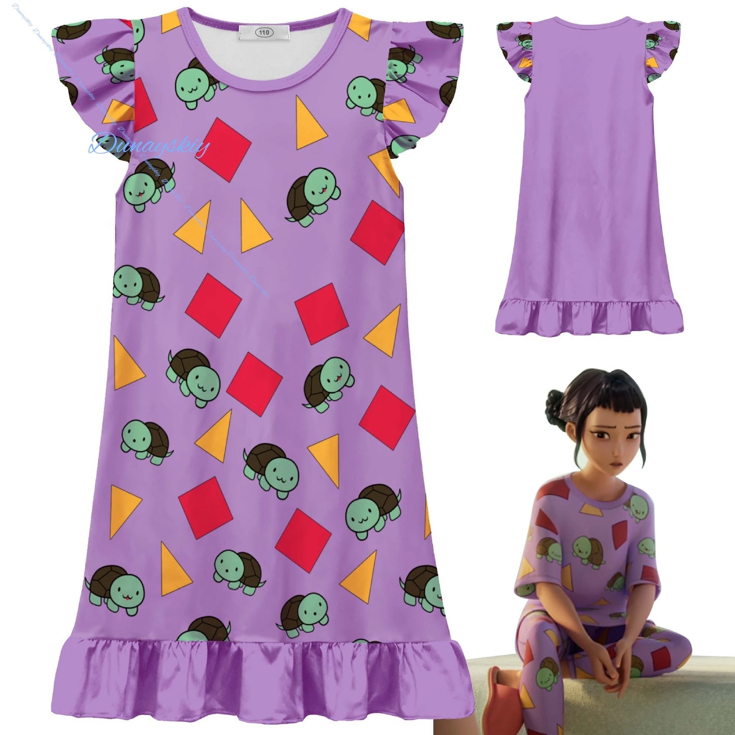 Children Kpop Demon Tiger Cosplay Costume for Girl Halloween Movie K-Pop Group Elf Role Play Flying Sleeve Dress