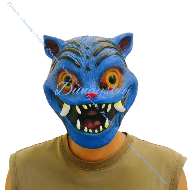 K-POP Demon Carnival Mask: Tiger Derpy Horror Mask for Halloween, Unisex & Kids Movie Cosplay