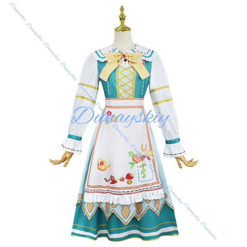 Uma musume Pretty Derby Rice Shower Cosplay Costume Wig Tail Shoes Carnival Halloween Christmas Dress Outfit