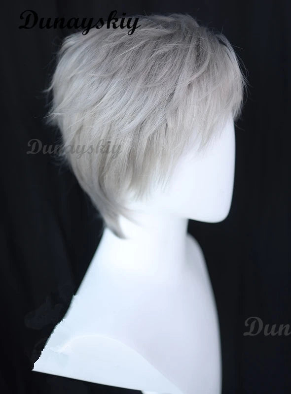 Sylus Front Lace Wig Game Love and Deepspace Cosplay Wig Sylus Qinche Cosplay Qin Che Wig Men Short Hair Free Cap