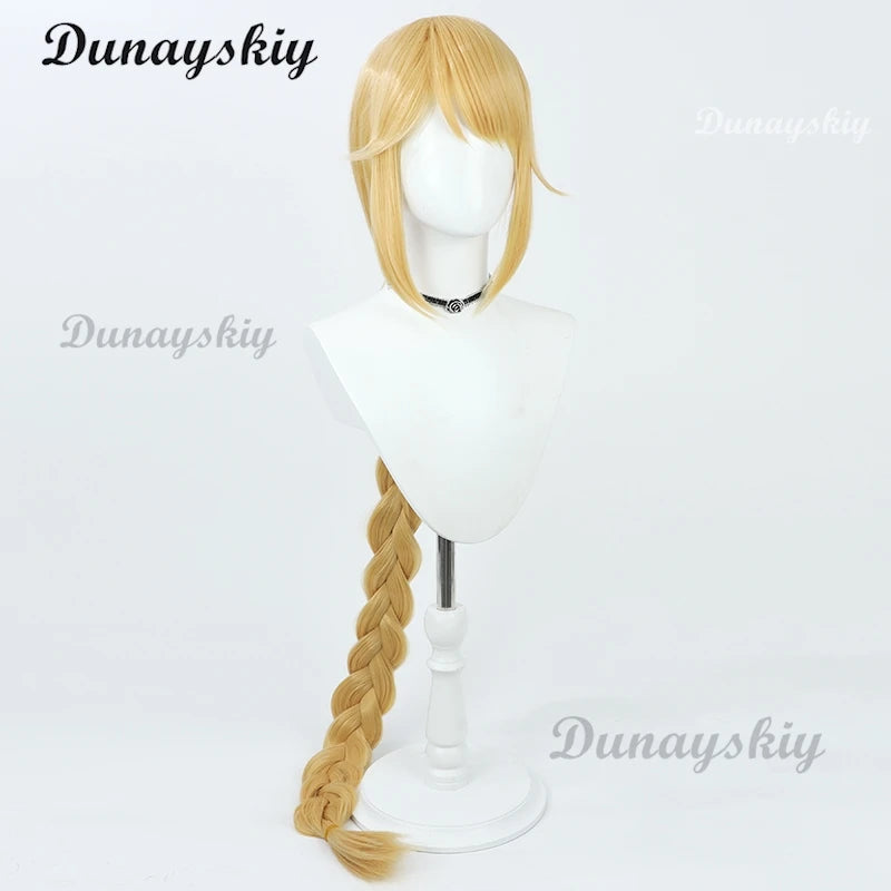 Game Nikke Rapunzel Cosplay Wig Goddess of Victory Long Golden Braided Synthetic Hair Heat Resistant Halloween Party Wigs