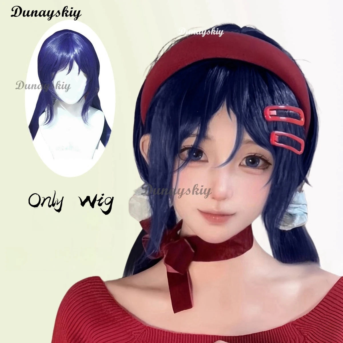 MiSide Crazy Mita Cosplay Game Cosplay Costume Wig Hat RolePlay Women Primary Yandere Outfit Halloween Creepy Mita Party Clothes