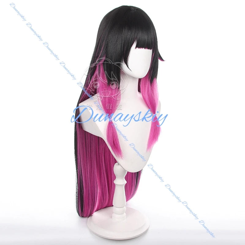 Game Genshin Impact Columbina Fatui Cosplay Wig 110CM Long Gradient Heat Resistant Synthetic Columbina Hair Mask Headwear