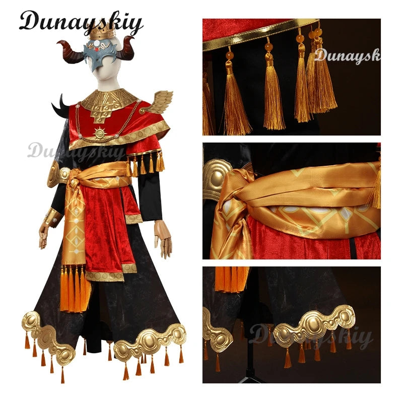 Anime Identity ⅤNorton Campbell Cosplay Costume Wig Prospector Fools Gold Cosplay Blazing Flame Party Play Outfit Outfit for Man