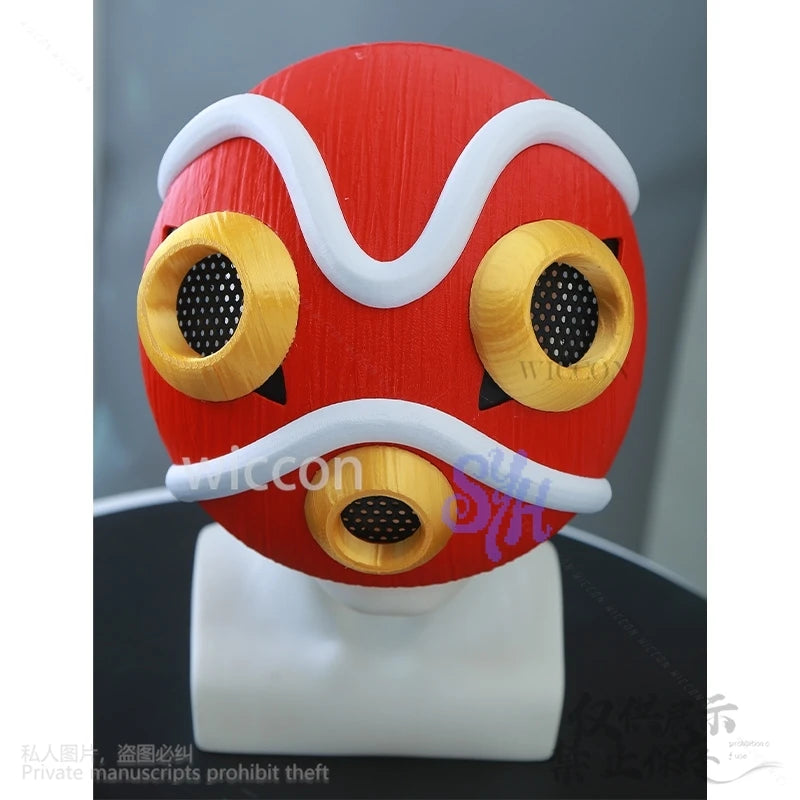 Anime Princess Cosplay Mask Earring Horror Red 3D Polylactic Acid Necklace Props Accessory Halloween Christmas Party Gifts Cos