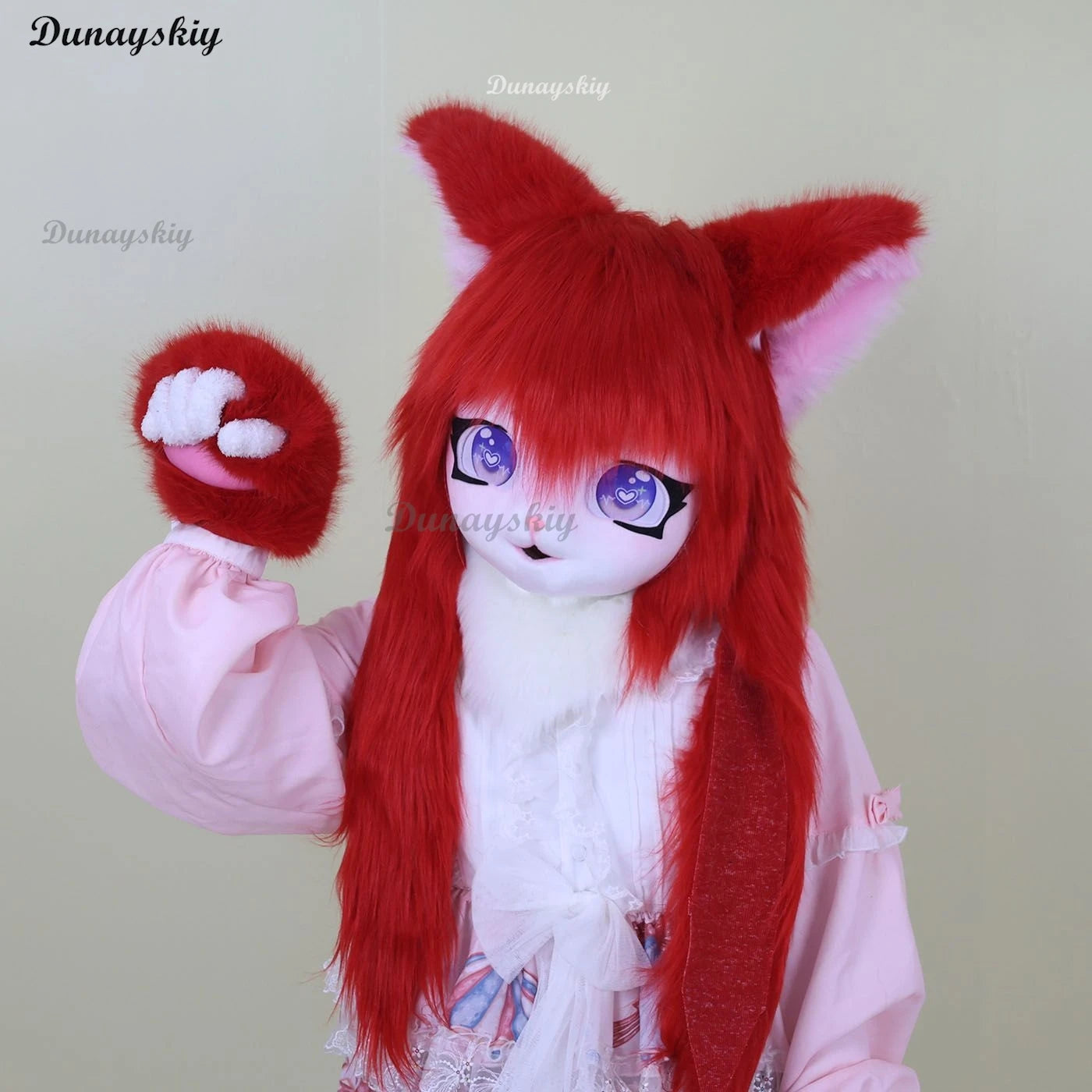 Furry Kigurumi Head Base Cosplay Costume Cat Kig Head Mask Headset Rabbit Doll Party Animal Costume Performance Prop