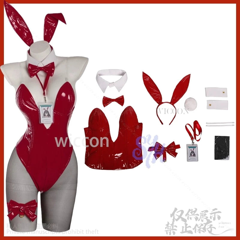 Azur Lane Cosplay IJN Taihō Game Anime Costume Wig Red Sexy Bikini Bunny Girls Summer Swimwear Y2k Rabbit Headband Halloween