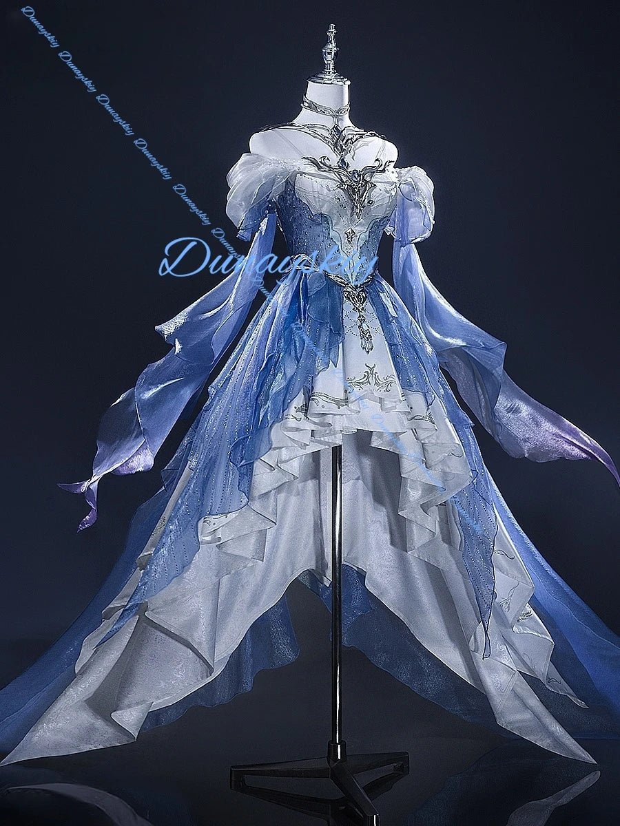 Love and Deepspace MC Cosplay Costume Wig Deepsea Waves Dress Heroines Uniform Carnival Outfit Headwear Halloween Party