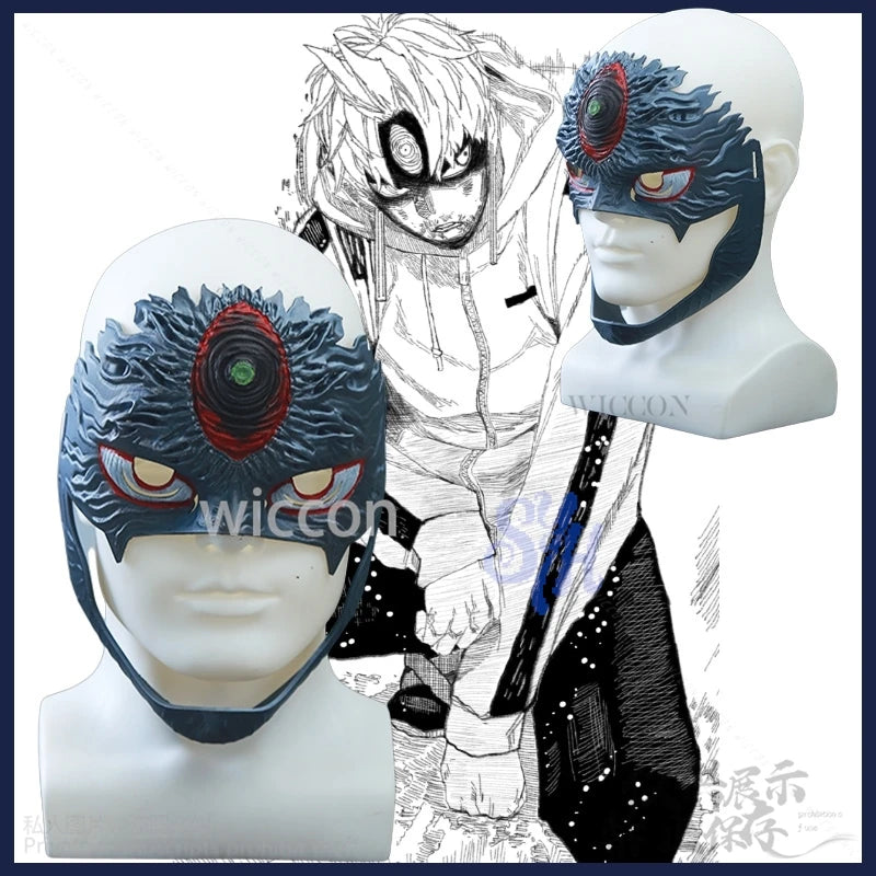 Anime JJ Enjōji Jin Cosplay Dandadan SE2 Costume Evil Eye 3D Polylactic Acid Base Mask Horror Halloween Christmas Party Gifts