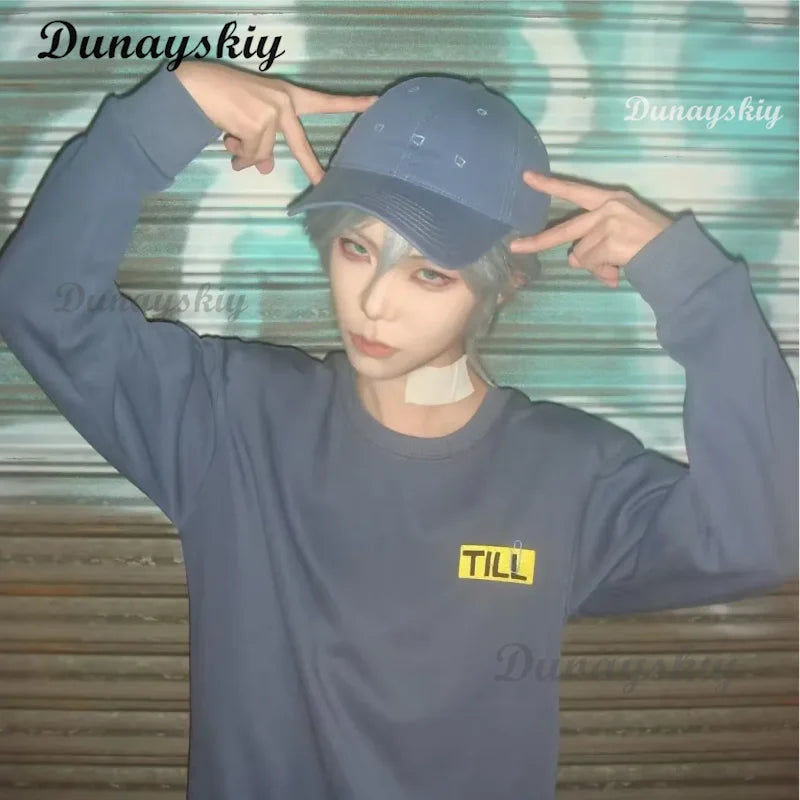 Alien Stage Ivan Till Cosplay Costume Set Suit Wig Hat Hoodie Idol Anime Clothes Dress Up Halloween Christmas Party