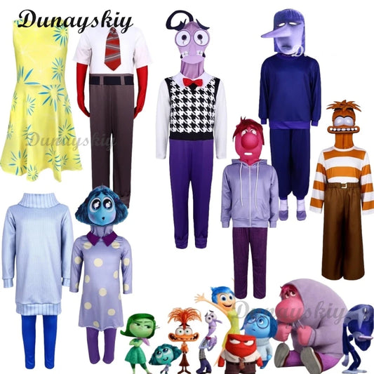 New Year Movie Anxiety The Inside Anime Out 2 Cosplay Joy Sadness Anger Disgust Fear Cosplay Costumes Suit Adult Kids Party Set