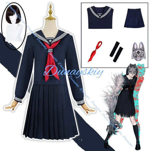 Game Silent Shimizu Hinako Sailor School Uniform Cosplay Costumes Wig Mask Hill f Halloween Party Outfits