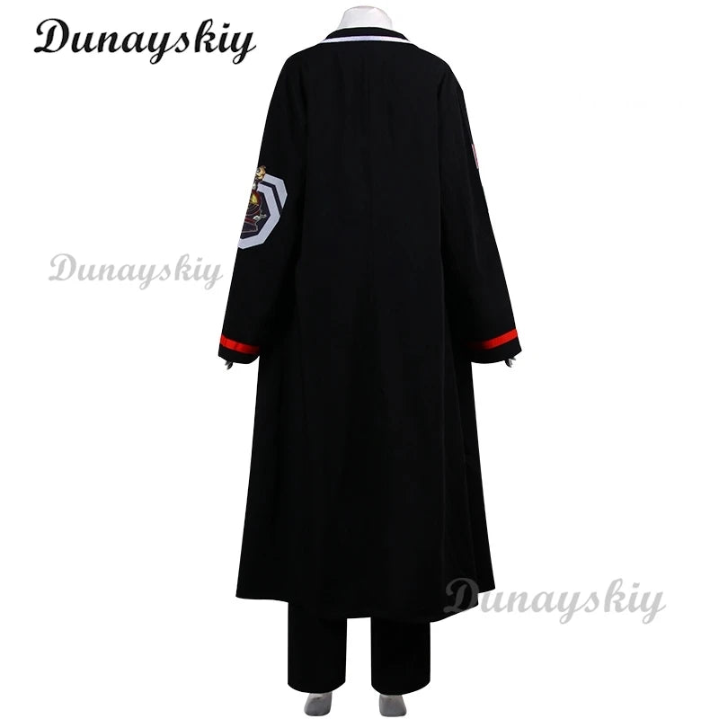 Don Quixote Cosplay Top Pants Coat Game Limbus Company Costume Wig Black Uniform Prop Halloween Carnival Customized