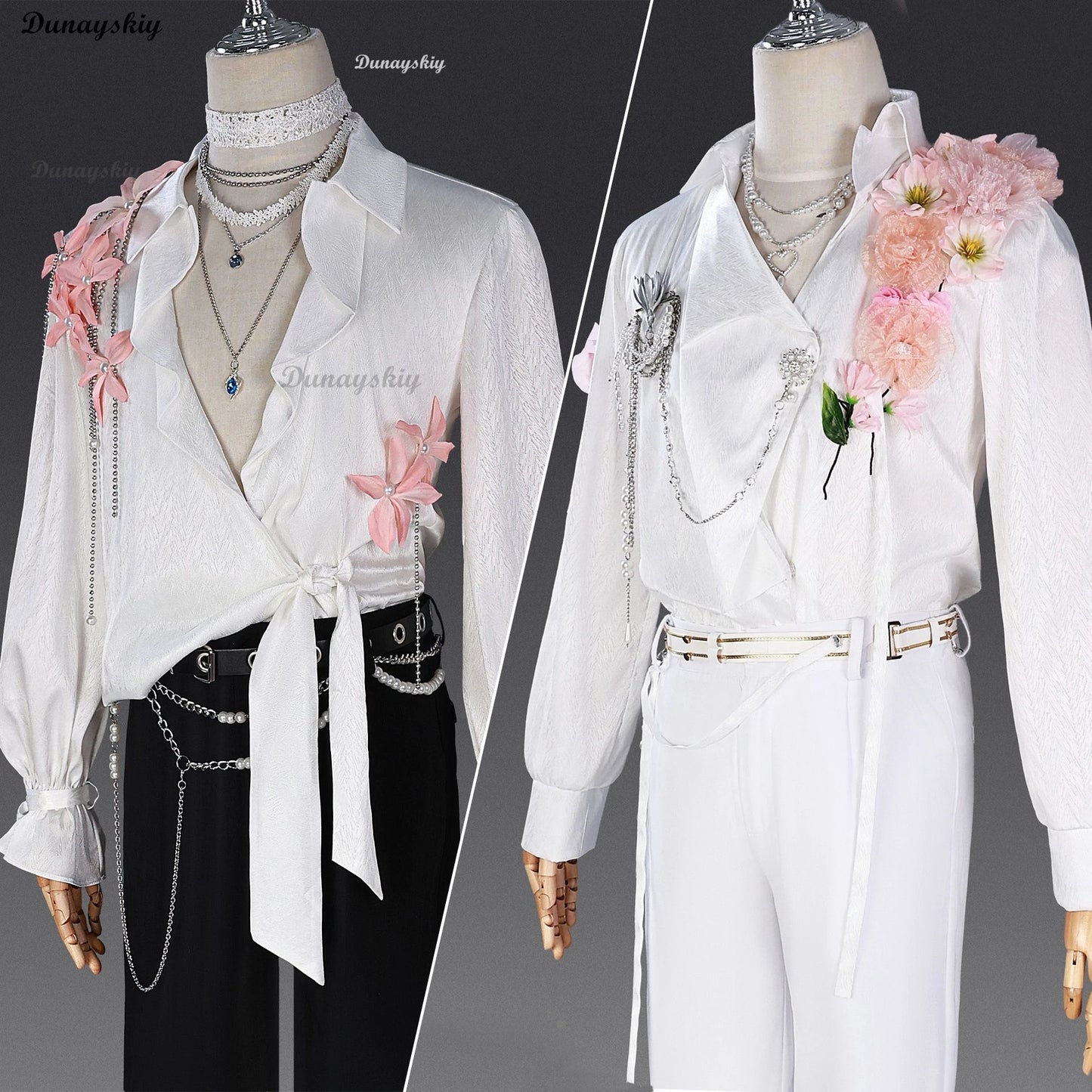 Game Love and Deepspace Zayne Rafayel Qi Cosplay Costume Flower Shirt Pants Fragrant Possession Uniform Halloween Party Prop