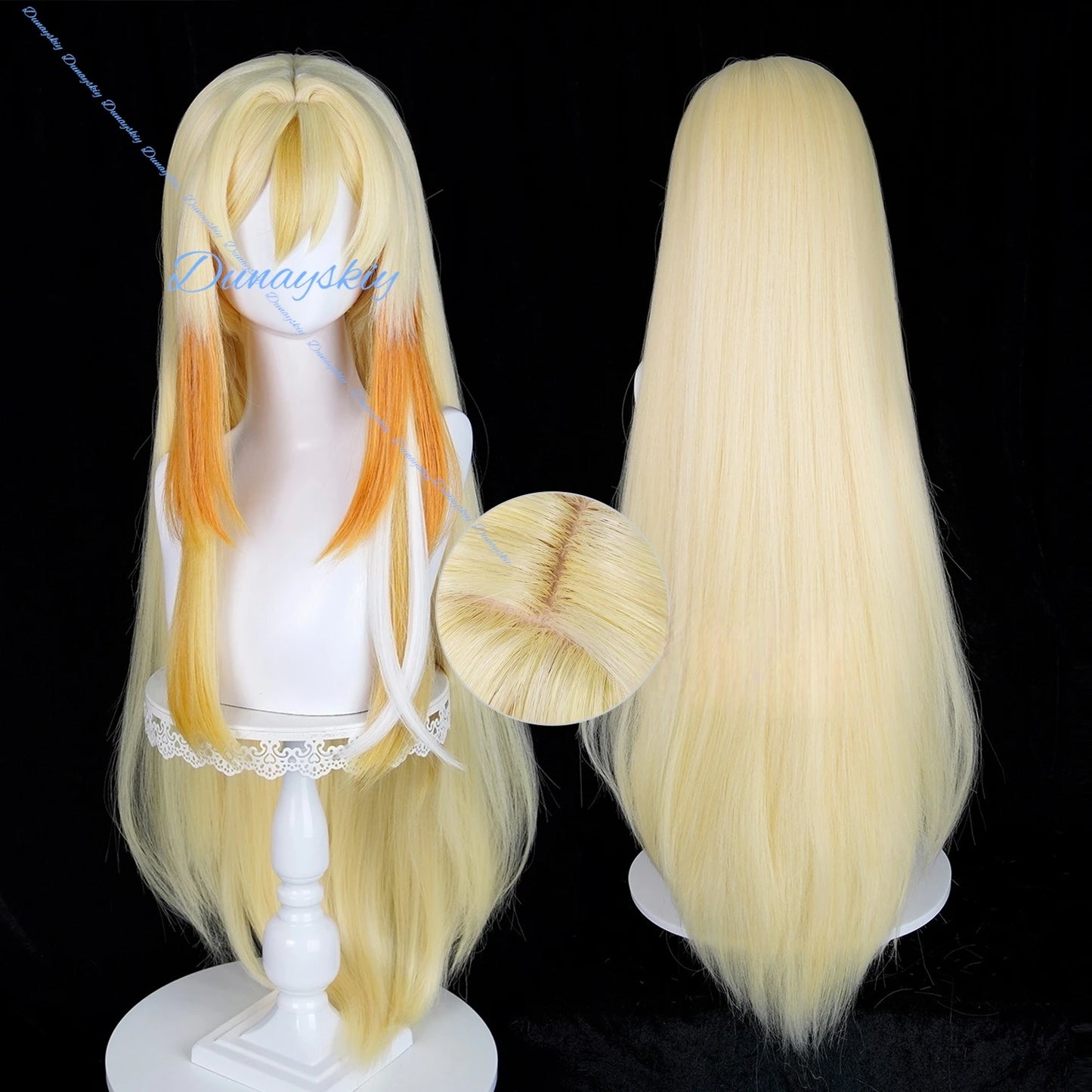 Game Genshin Impact Rhinedottir Cosplay Wig The Shades of Heavenly Principles Hair For Women Men Halloween Party Props Accessory