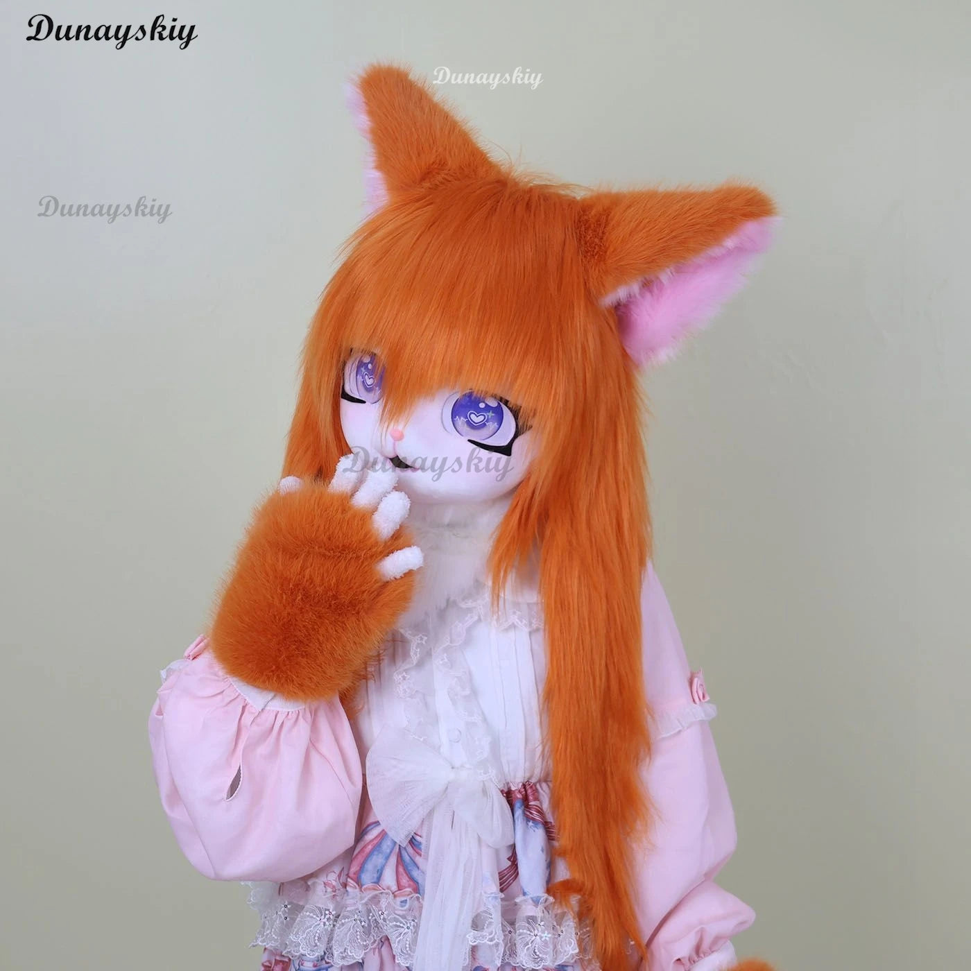 Furry Kigurumi Head Base Cosplay Costume Cat Kig Head Mask Headset Rabbit Doll Party Animal Costume Performance Prop