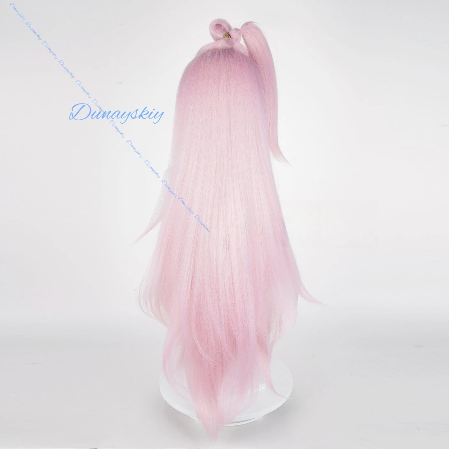 Aino Cosplay Genshin Impact Wig Long Pink Hair Clink-Clank Krumkake Craftshop Heat Resistant Fiber Hair Halloween for Women Girl