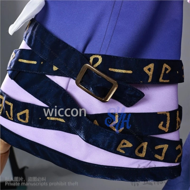 Game Honkai Star Rail Cyrene Cosplay Costume Deep Purple Mini Dress Kawaii Japanese Girls Pink Jirai Kei Wigs Halloween Party