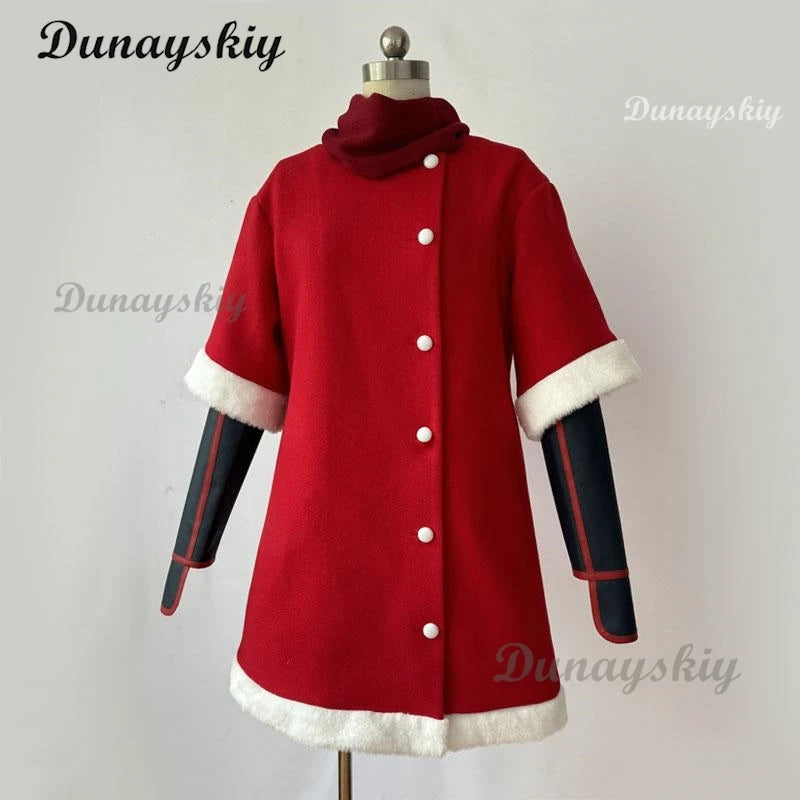 Dungeon Meshi Izutsumi Cosplay Costume Disguise for Adult Women Girls Winter Coat Wig Ears Tail Outfits Halloween Carnival Suit
